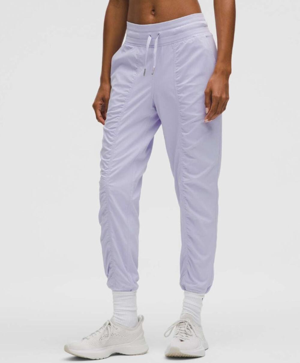Lululemon Dance Studio Jogger Size 12 Purple Swift Mid Rise Zip Pocket EUC